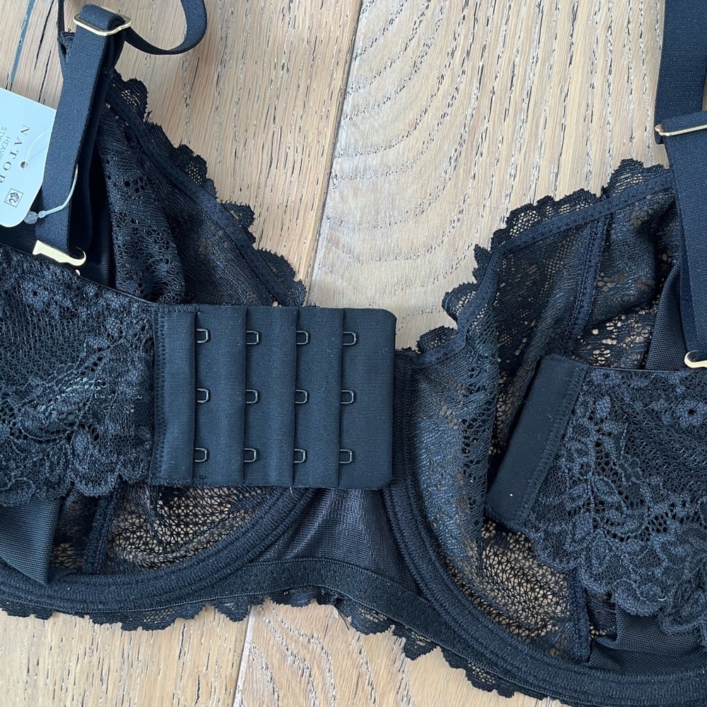 NWT Natori Women's Heavenly: Convertible Balconette Underwire, Black Lace - Picture 5 of 11